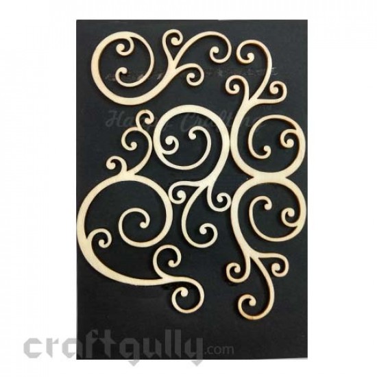 Laser Cut - Wooden Elements #7 - Swirls