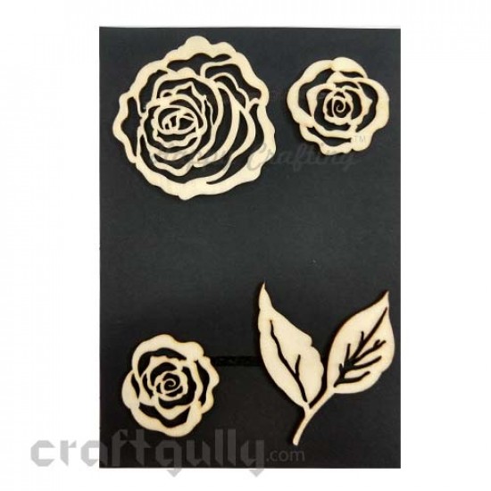 Laser Cut - Wooden Elements #10 - Rose