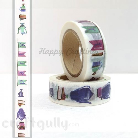 Washi Tapes 15mm -  Pattern #1 - 10 meters