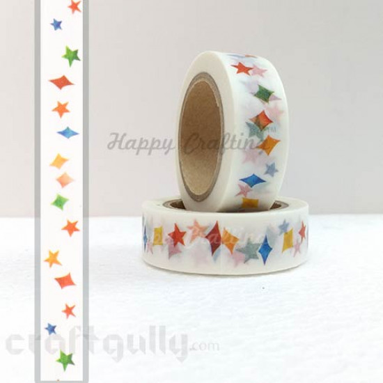 Washi Tapes 15mm -  Pattern #2 - 10 meters