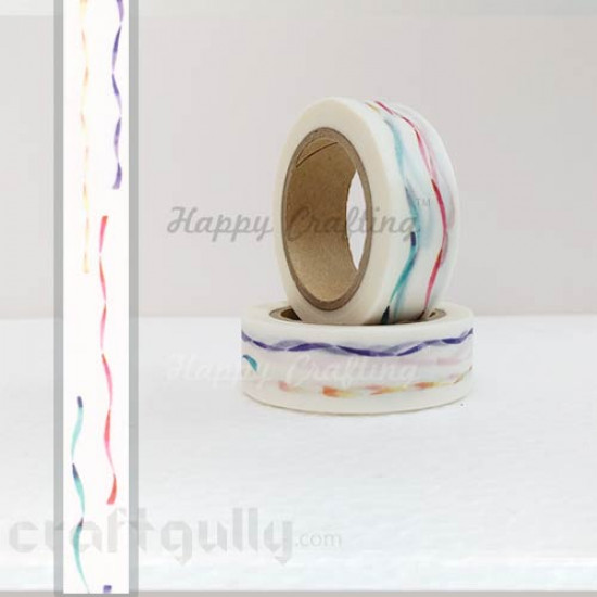 Washi Tapes 15mm -  Pattern #3 - 10 meters