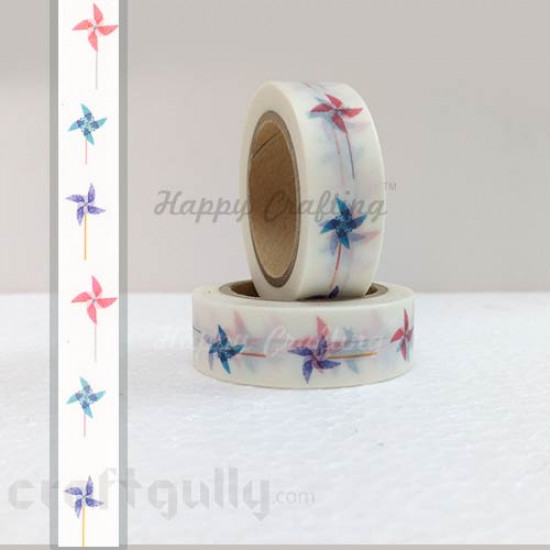 Washi Tapes 15mm -  Pattern #4 - 10 meters