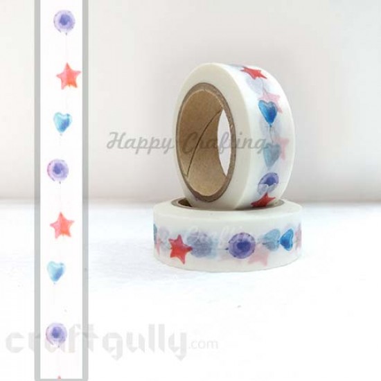 Washi Tapes 15mm -  Pattern #11 - 10 meters