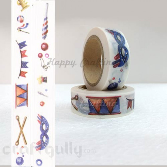 Washi Tapes 15mm -  Pattern #15 - 10 meters