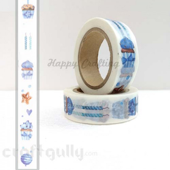 Washi Tapes 15mm -  Pattern #17 - 10 meters