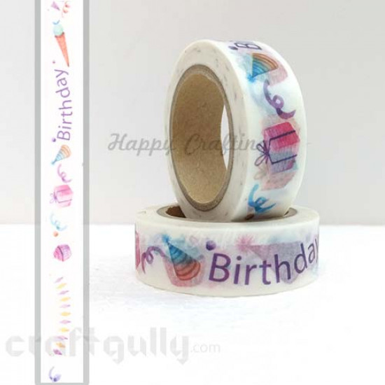 Washi Tapes 15mm -  Pattern #18 - 10 meters