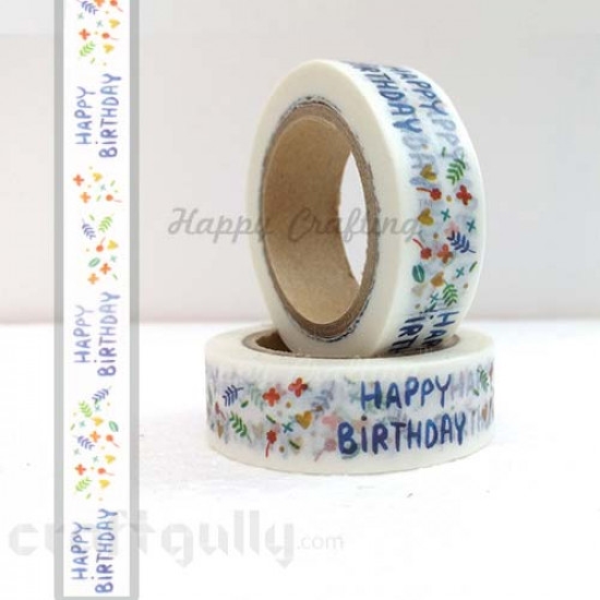 Washi Tapes 15mm -  Pattern #20 - 10 meters