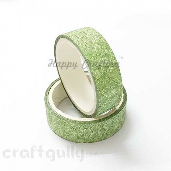 Shimmer Tapes 15mm - Patterned - Light Green - Pack of 1