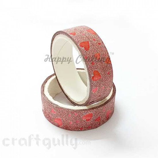 Shimmer Tapes 15mm - Patterned - Red - Pack of 1