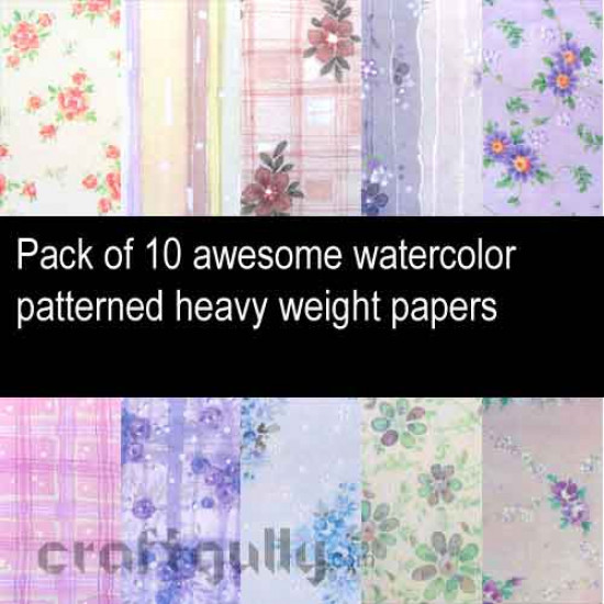 Pattern Paper 6x6 - Watercolours - Pack of 10