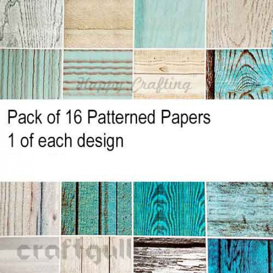 Pattern Paper A5 - Wood Grain- Pack of 16