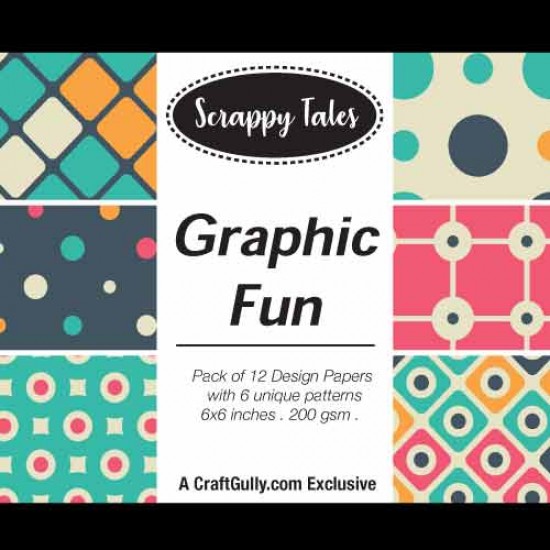 Pattern Papers 6x6 - Graphic Fun - Pack of 12