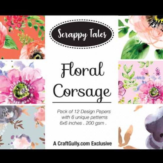 Pattern Papers 6x6 - Floral Corsage - Pack of 12