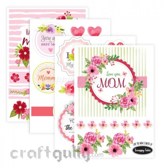 Paper Elements A5 - Love You Mom - Pack of 4 Sheets