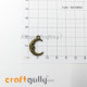Charms / Elements 21.5mm Metal - Moon #1 - Bronze - Pack of 1 Charms / Elements 21.5mm Metal - Moon #1 - Bronze - Pack of 1