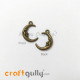 Charms / Elements 21.5mm Metal - Moon #1 - Bronze - Pack of 1 Charms / Elements 21.5mm Metal - Moon #1 - Bronze - Pack of 1