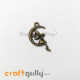 Charms / Elements 25mm Metal - Fairy Moon - Bronze - Pack of 1