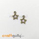 Charms / Elements 13mm Metal - Stars #1 - Bronze - Pack of 2 Charms / Elements 13mm Metal - Stars #1 - Bronze - Pack of 2