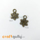 Charms / Elements 21mm Metal - Snow Flake #1 - Bronze - Pack of 1