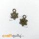 Charms / Elements 21mm Metal - Snow Flake #1 - Bronze - Pack of 1 Charms / Elements 21mm Metal - Snow Flake #1 - Bronze - Pack of 1