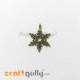 Charms / Elements 23mm Metal - Snow Flake #2 - Bronze - Pack of 1 Charms / Elements 23mm Metal - Snow Flake #2 - Bronze - Pack of 1