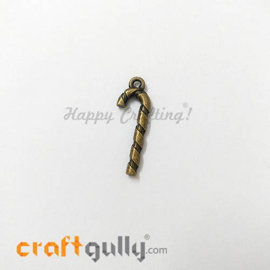 Charms / Elements 27mm Metal - Candy Stick - Bronze - Pack of 1 Charms / Elements 27mm Metal - Candy Stick - Bronze - Pack of 1