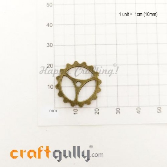 Charms / Elements 22mm Metal - Gear #2 - Bronze - Pack of 1 Charms / Elements 22mm Metal - Gear #2 - Bronze - Pack of 1