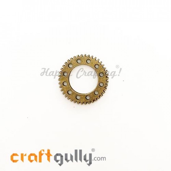 Charms / Elements 25mm Metal - Gear #3 - Bronze - Pack of 1 Charms / Elements 25mm Metal - Gear #3 - Bronze - Pack of 1