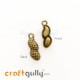 Charms / Elements 18mm Metal - Food Peanuts - Bronze - Pack of 1 Charms / Elements 18mm Metal - Food Peanuts - Bronze - Pack of 1