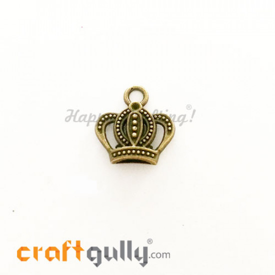 Charms / Elements 17mm Metal - Crown #1 - Bronze - Pack of 1 Charms / Elements 17mm Metal - Crown #1 - Bronze - Pack of 1