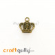 Charms / Elements 17mm Metal - Crown #1 - Bronze - Pack of 1