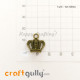 Charms / Elements 17mm Metal - Crown #1 - Bronze - Pack of 1 Charms / Elements 17mm Metal - Crown #1 - Bronze - Pack of 1