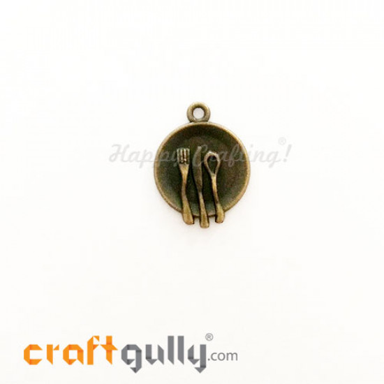Charms / Elements 19.5mm Metal - Kitchen Cutlery - Bronze - Pack of 1 Charms / Elements 19.5mm Metal - Kitchen Cutlery - Bronze - Pack of 1