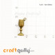 Charms / Elements 20mm Metal - Kitchen Wine Glass - Bronze - Pack of 1 Charms / Elements 20mm Metal - Kitchen Wine Glass - Bronze - Pack of 1