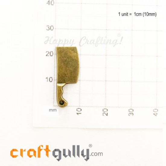 Charms / Elements 23.5mm Metal - Kitchen Knife - Bronze - Pack of 1 Charms / Elements 23.5mm Metal - Kitchen Knife - Bronze - Pack of 1
