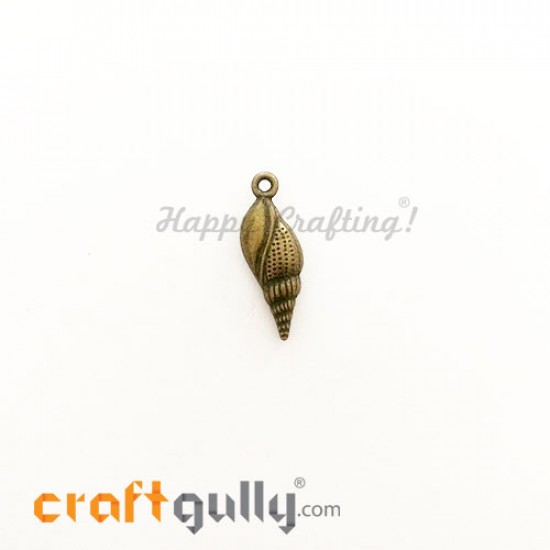 Charms / Elements 24mm Metal - Shell #3 - Bronze - Pack of 1 Charms / Elements 24mm Metal - Shell #3 - Bronze - Pack of 1