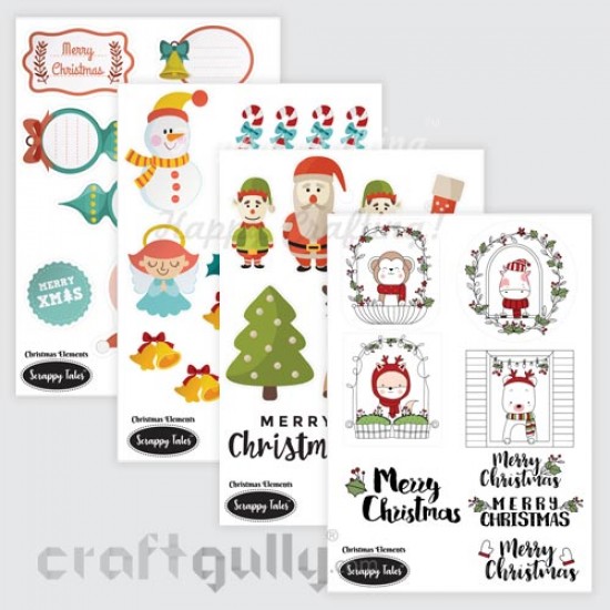 Paper Elements A5 - Christmas Elements - 4 sheets