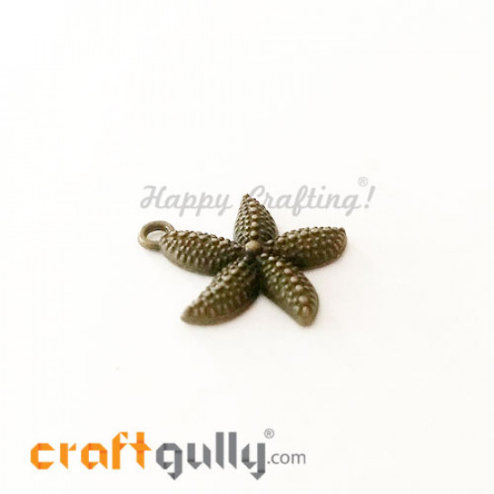 Charms / Elements 22mm Metal - Marine Star Fish - Bronze - Pack of 1 Charms / Elements 22mm Metal - Marine Star Fish - Bronze - Pack of 1