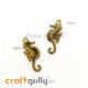 Charms / Elements 29mm Metal - Marine Sea Horse - Bronze - Pack of 1