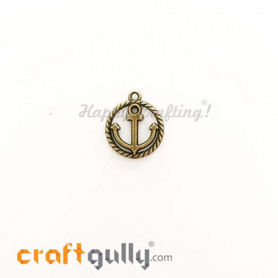 Charms / Elements 18mm Metal - Marine Anchor #2 - Bronze - Pack of 1