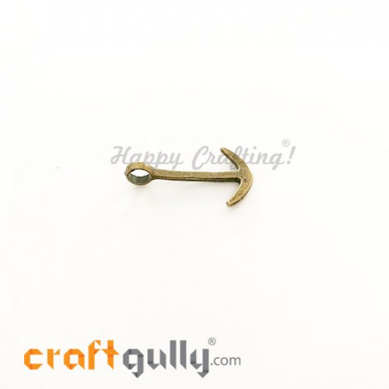 Charms / Elements 30mm Metal - Marine Anchor #3 - Bronze - Pack of 1 Charms / Elements 30mm Metal - Marine Anchor #3 - Bronze - Pack of 1
