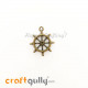 Charms / Elements 27mm Metal - Marine Ship Rudder - Bronze - Pack of 1 Charms / Elements 27mm Metal - Marine Ship Rudder - Bronze - Pack of 1