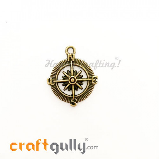 Charms / Elements 29.5mm Metal - Marine Nautical Star - Bronze - Pack of 1
