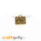 Charms / Elements 15mm Metal - Travel Bag - Bronze - Pack of 1 Charms / Elements 15mm Metal - Travel Bag - Bronze - Pack of 1