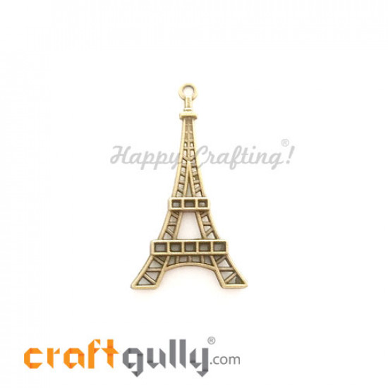 Charms / Elements 44mm Metal - Travel Eiffel Tower - Bronze - Pack of 1