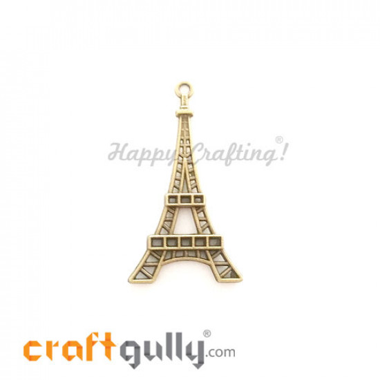 Charms / Elements 44mm Metal - Travel Eiffel Tower - Bronze - Pack of 1 Charms / Elements 44mm Metal - Travel Eiffel Tower - Bronze - Pack of 1
