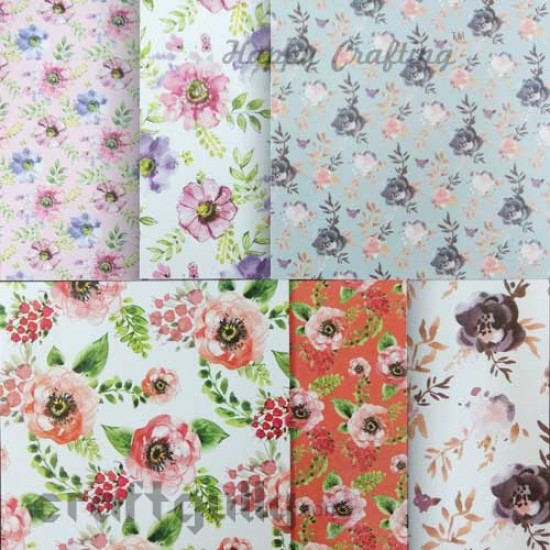 Pattern Papers 8x8 - Floral Corsage - Pack of 12