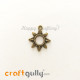 Charms / Elements 22mm Metal - Sun #2 - Bronze - Pack of 1 Charms / Elements 22mm Metal - Sun #2 - Bronze - Pack of 1