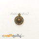 Charms / Elements 20mm Metal - Sun #3 - Bronze - Pack of 1 Charms / Elements 20mm Metal - Sun #3 - Bronze - Pack of 1