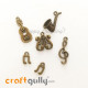 Charms / Elements 11mm Metal - Music Note #3 - Bronze - Pack of 1